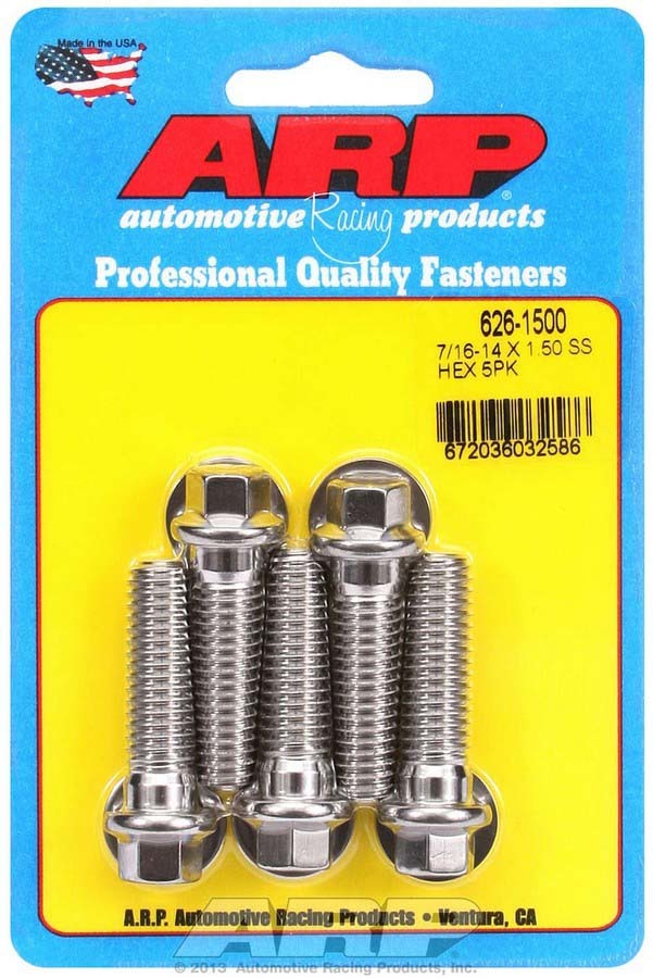 ARP 626-1500 - S/S Bolt Kit - 6pt. (5) 7/16-14 x 1.500 image