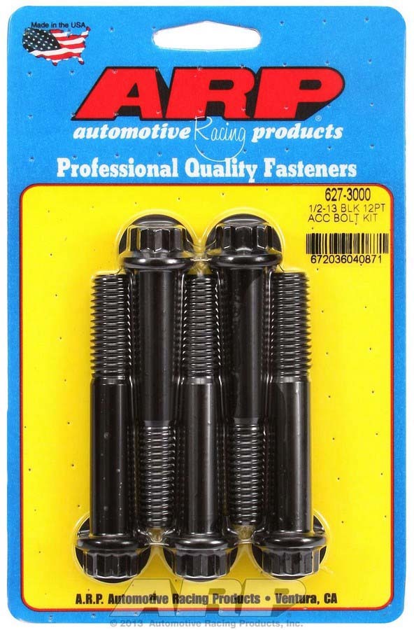 ARP 627-3000 - 1/2-13 x 3.000 12pt - Bolts 5pk Black Oxide image