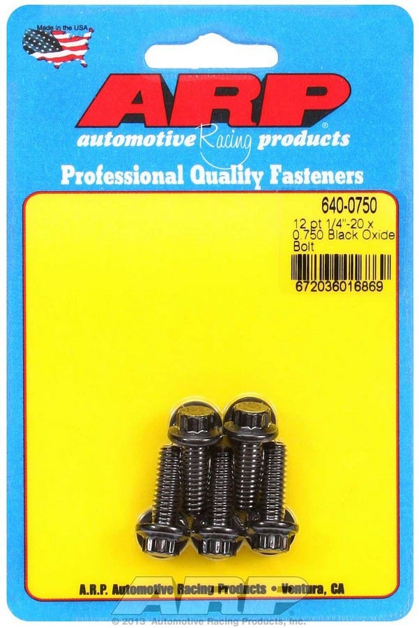 ARP 640-0750 - Bolt Kit - 12pt. (5) 1/4-20 x .750 image