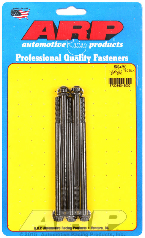 ARP 640-4750 - 1/4-20 x 4.750 12pt Bolt Kit  5pk image