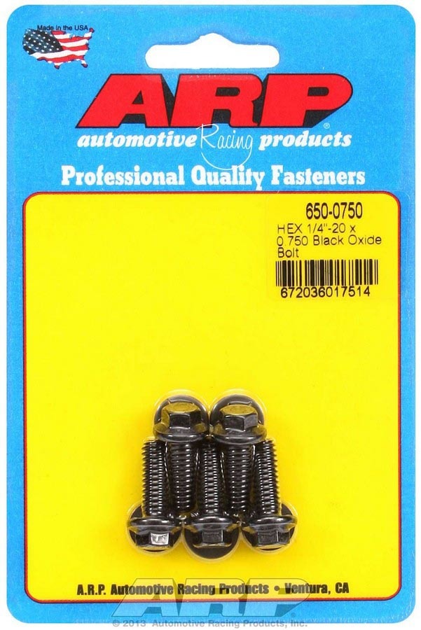 ARP 650-0750 - Bolt Kit - 6pt. (5) 1/4-20 x .750 image