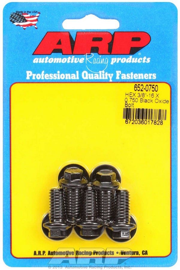 ARP 652-0750 - Bolt Kit - 6pt. (5) 3/8-16 x .750 image