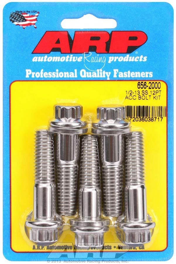 ARP 656-2000 - S/S Bolt Kit - 12pt. (5) 1/2-13 x 2.000 image