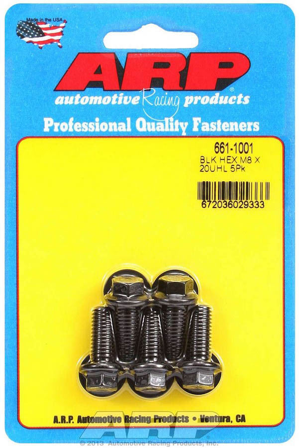 ARP 661-1001 - 8mm x 1.25 x 20mm 6pt Bolt Kit 5pk image