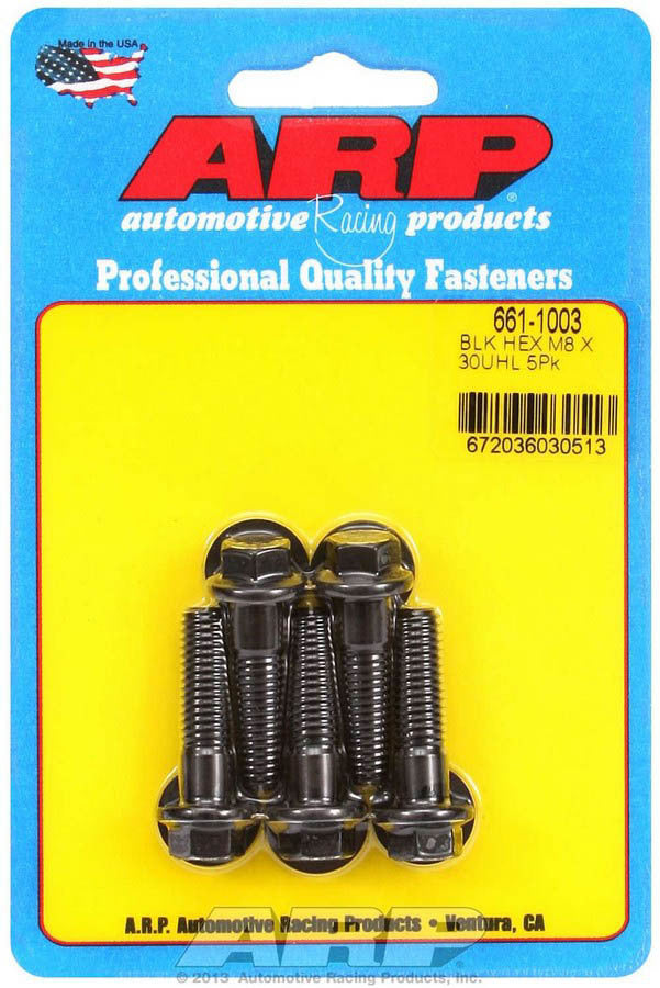 ARP 661-1003 - 8mm x 1.25 x 30mm 6pt Bolt Kit - 5pk image