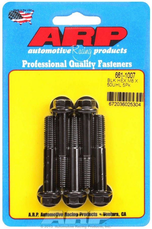 ARP 661-1007 - 8mm x 1.25 x 50mm 6pt Bolt Kit (5pk) image