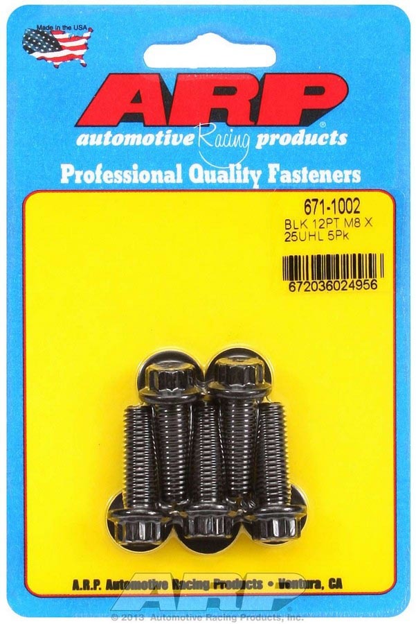 ARP 671-1002 - Bolt Kit - 12pt. (5) 8mm x 1.25 x 25mm image