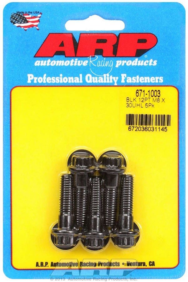 ARP 671-1003 - Bolt Kit - 12pt. (5) 8mm x 1.25 x 30mm image