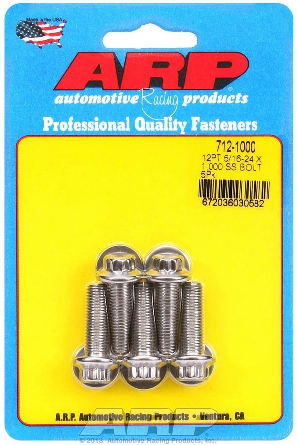 ARP 712-1000 - S/S Bolt Kit - 12pt. (5) 5/16-24 x 1.000 image