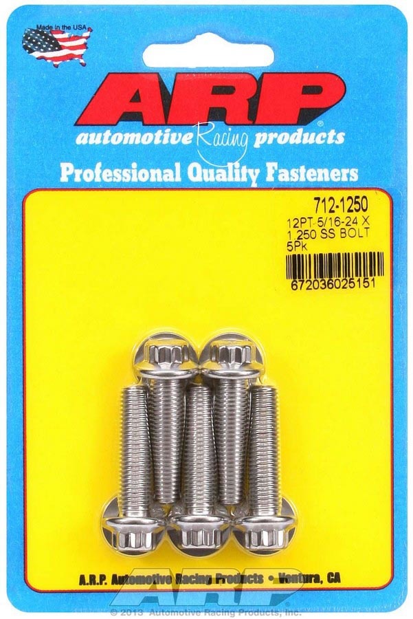 ARP 712-1250 - S/S Bolt Kit - 12pt. (5) 5/16-24 x 1.250 image