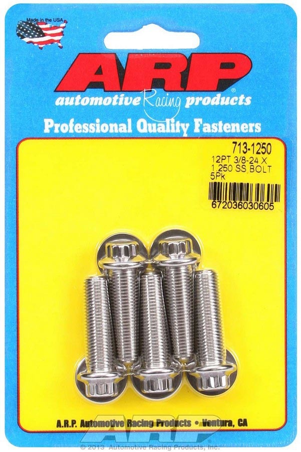 ARP 713-1250 - S/S Bolt Kit - 12pt. (5) 3/8-24 x 1.250 image