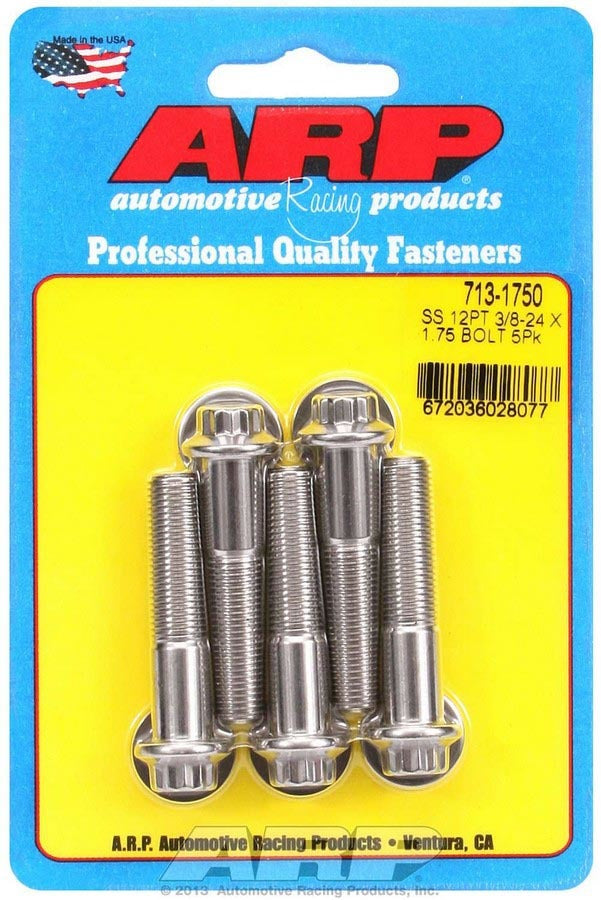 ARP 713-1750 - S/S Bolt Kit - 12pt. (5) 3/8-24 x 1.750 image