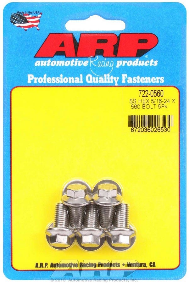 ARP 722-0560 - S/S Bolt Kit - 6pt. (5) 5/16-24 x .560 image