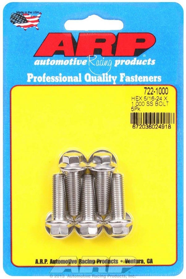 ARP 722-1000 - S/S Bolt Kit - 6pt. (5) 5/16-24 x 1.000 image