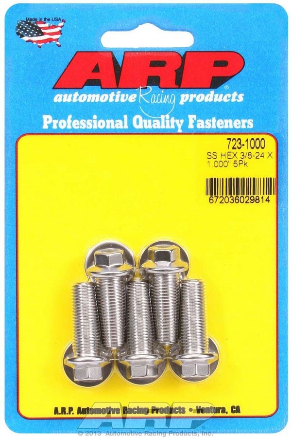 ARP 723-1000 - S/S Bolt Kit - 6pt. (5) 3/8-24 x 1.000 image