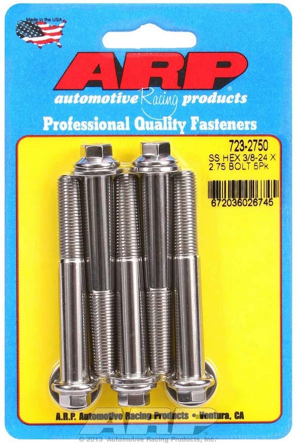 ARP 723-2750 - S/S Bolt Kit - 6pt. (5) 3/8-24 x 2.750 image