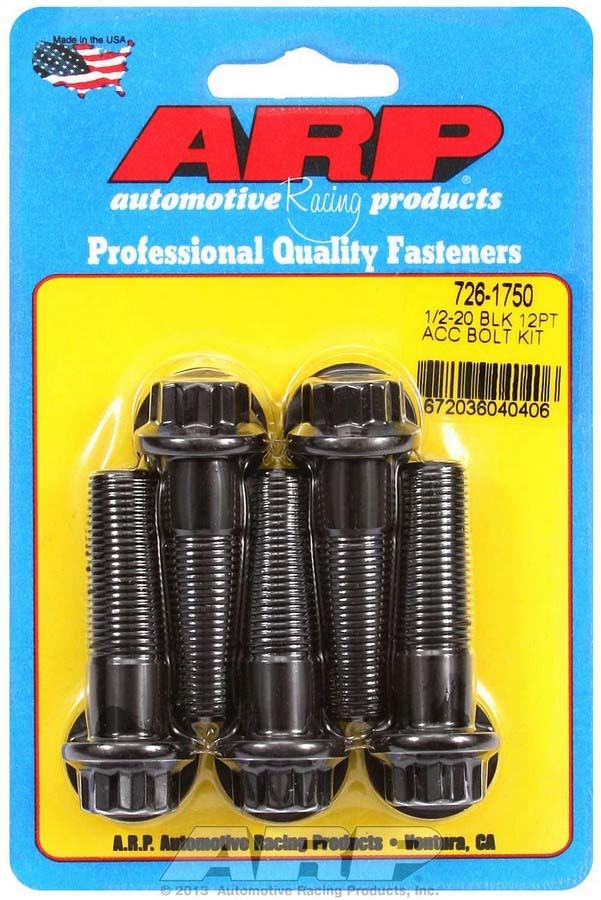 ARP 726-1750 - 1/2-20 x 1.750 12pt Bolt Kit (5) Black Oxide image