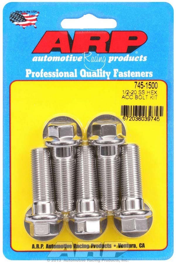 ARP 745-1500 - S/S Bolt Kit - 6pt. (5) 1/2-20 x 1.500 image