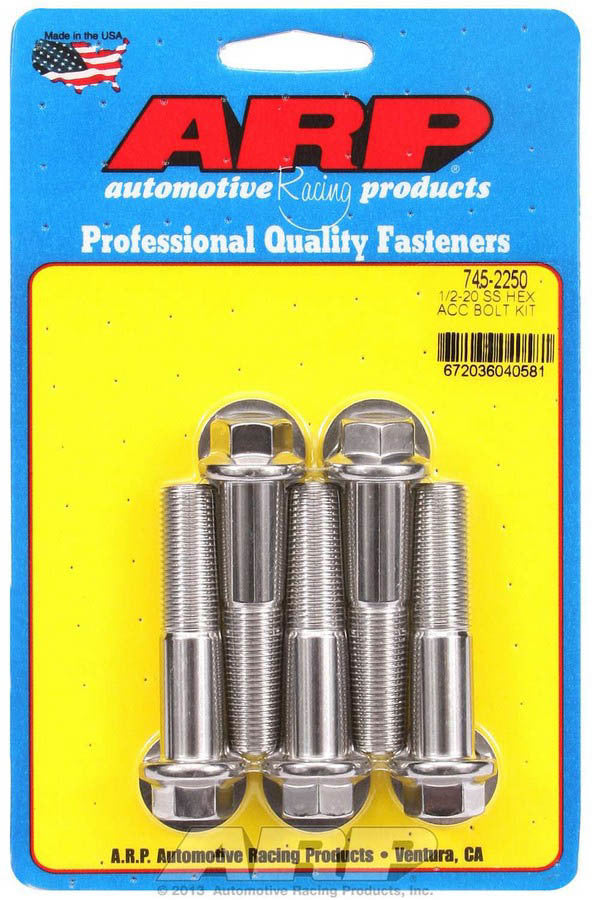 ARP 745-2250 - S/S Bolt Kit - 6pt. (5) 1/2-20 x 2.250 image