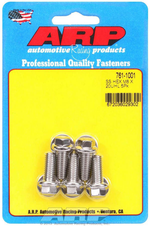 ARP 761-1001 - S/S Bolt Kit - 6pt. (5) 8mm x 1.25 x 20 image