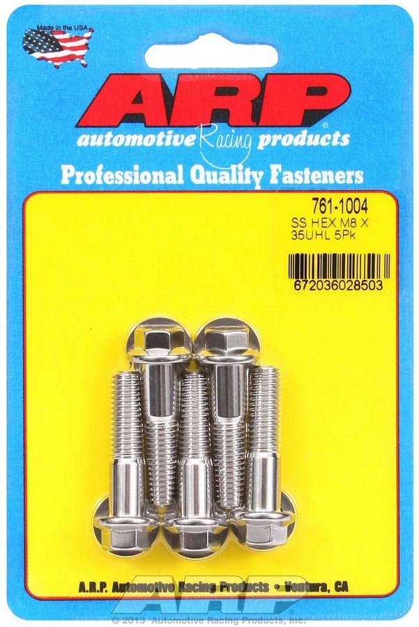 ARP 761-1004 - S/S Bolt Kit - 6pt. (5) 8mm x 1.25 x 35mm image