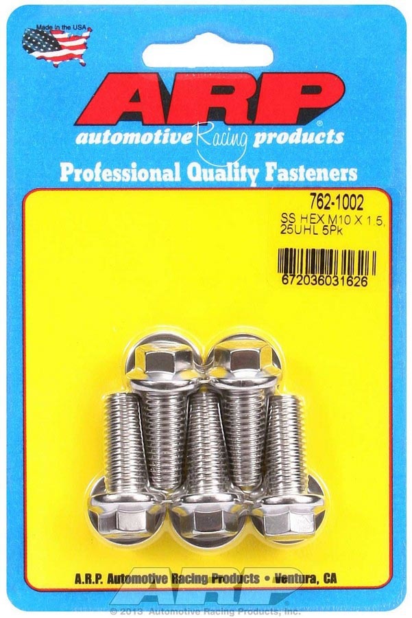 ARP 762-1002 - S/S Bolt Kit - 6pt. (5) 10mm x 1.5 x 25mm image