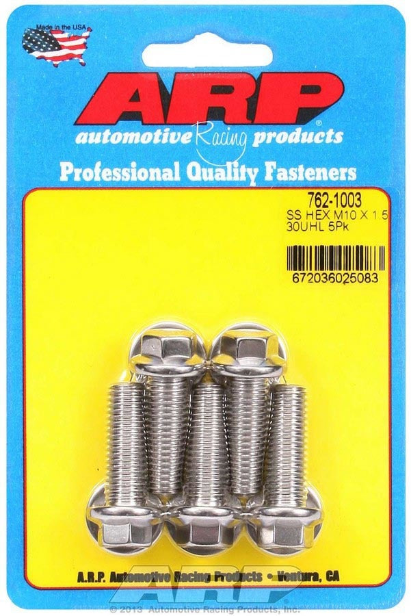ARP 762-1003 - S/S Bolt Kit - 6pt. (5) 10mm x 1.5 x 30mm image