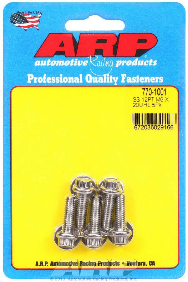 ARP 770-1001 - S/S Bolt Kit - 12pt. (5) 6mm x 1.00 x 20 image