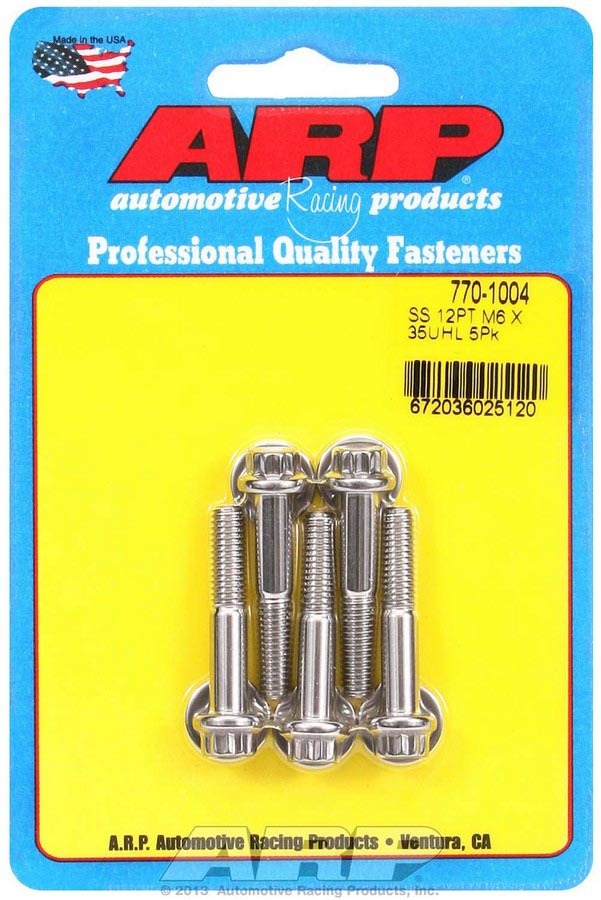 ARP 770-1004 - S/S Bolt Kit - 12pt. (5) 6mm x 1.00 x 35 image