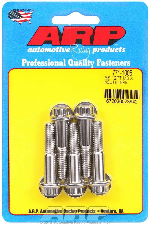 ARP 771-1005 - S/S Bolt Kit - 12pt. (5) 8mm x 1.25 x 40 image