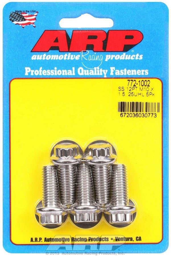 ARP 772-1002 - S/S Bolt Kit - 12pt. (5) 10mm x 1.5 x 25mm image