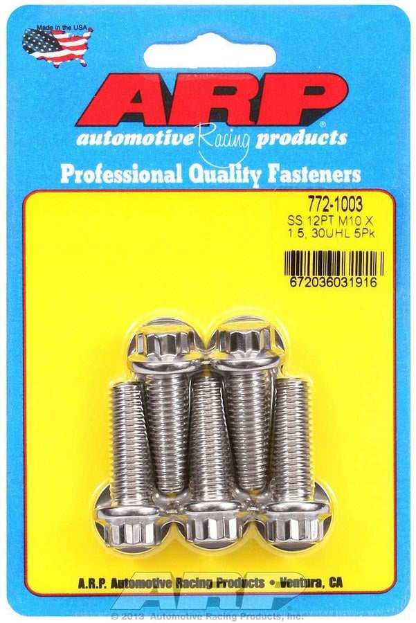 ARP 772-1003 - Bolt Kit - SS 12pt 5pk 10mm x 1.50 x 30mm image