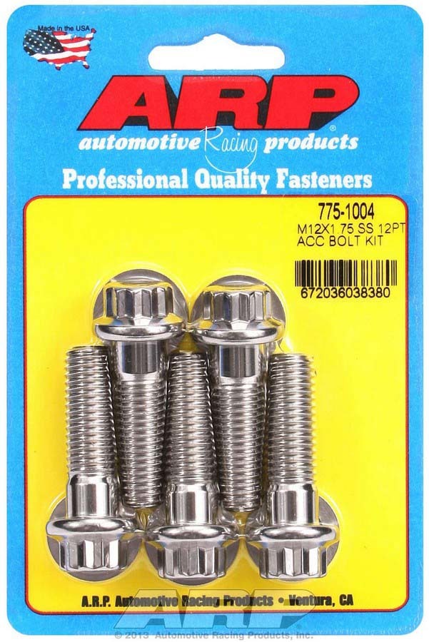 ARP 775-1004 - S/S Bolt Kit - 12pt. (5) 12mm x 1.75 x 40mm image