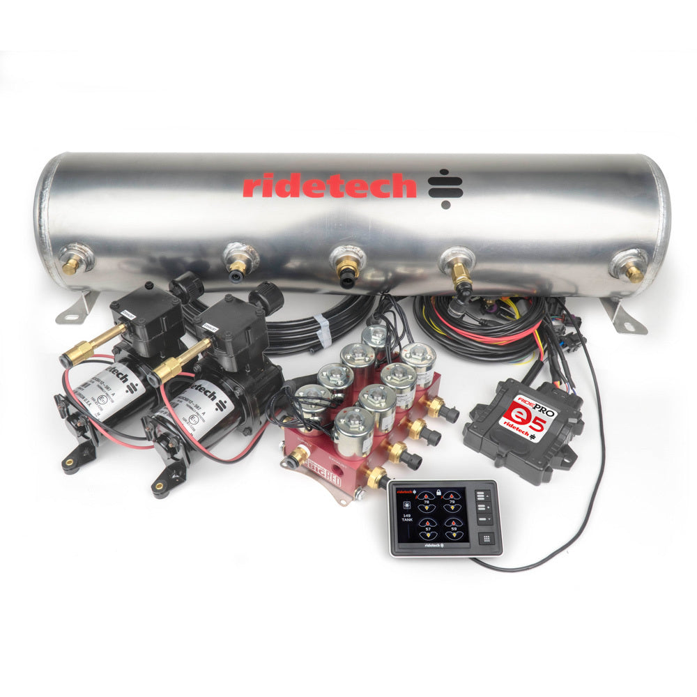 RIDETECH 30534700 - RidePro E5 5 Gallon Dual Compressor 3/8in Valves image