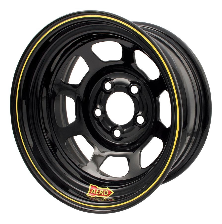 AERO RACE WHEELS 50-175035 - 15x7 3.5in. 5.00 Black  image