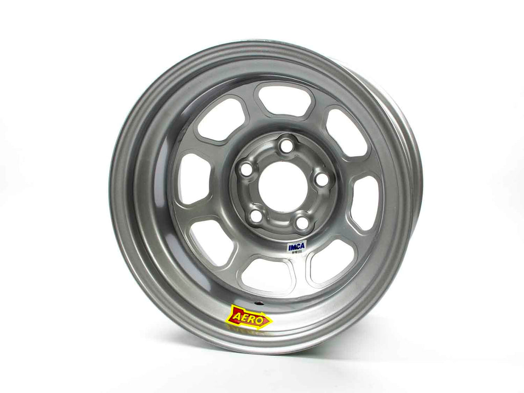 AERO RACE WHEELS 52-085020L - 15x8 2in 5.00 Silver LR  image