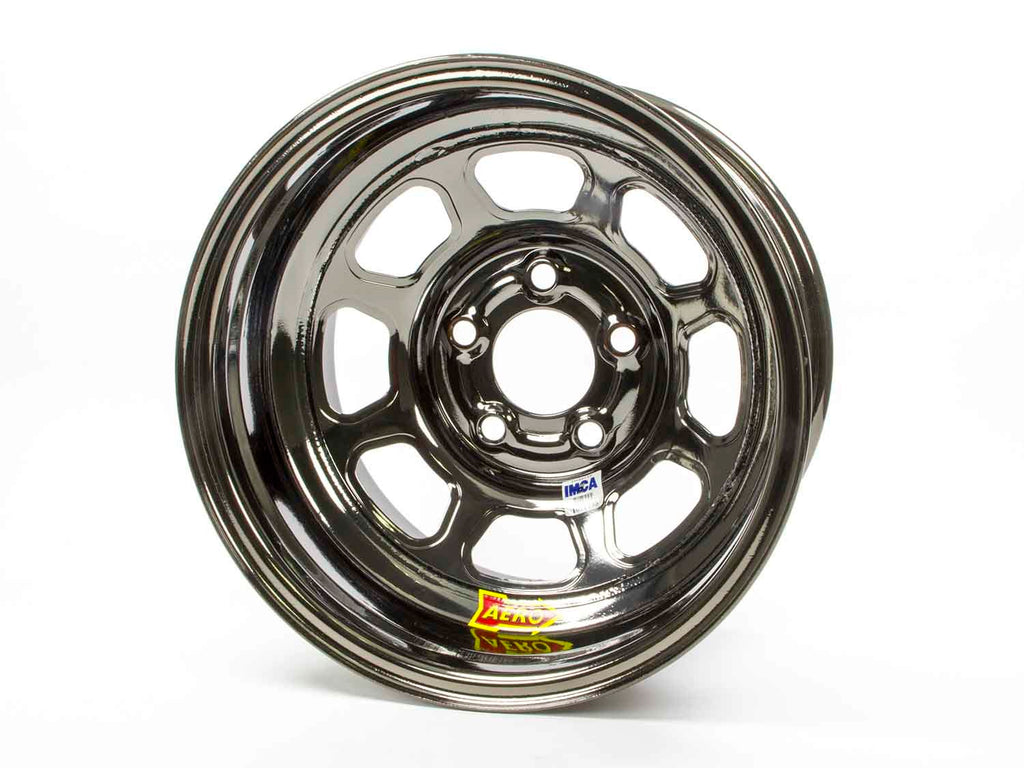 AERO RACE WHEELS 52-985020BLK - 15x8 2in 5.00 Black Chrome image