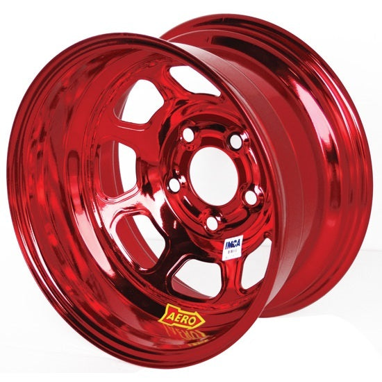 AERO RACE WHEELS 52-985020RED - 15x8 2in 5.00 Red Chrome  image