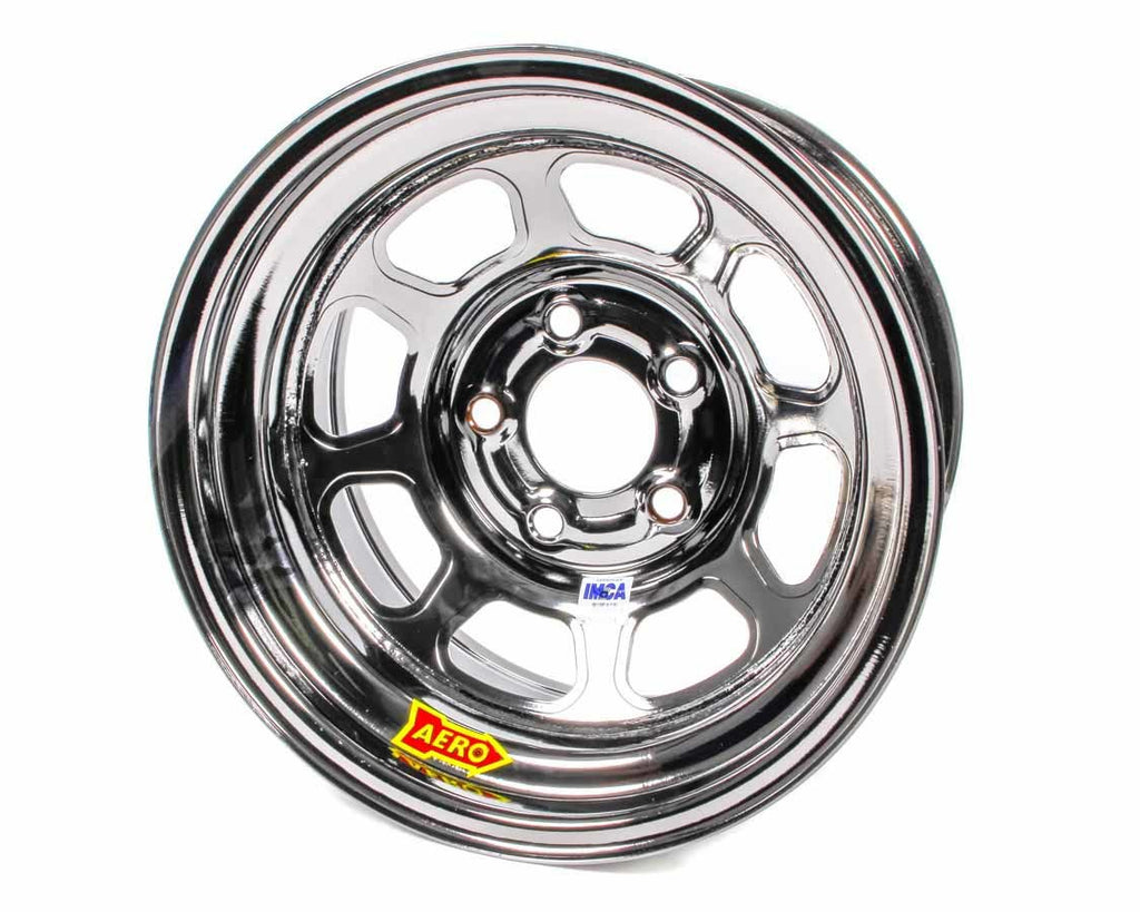 AERO RACE WHEELS 52-985030BLK - 15x8 3in 5.00 Black Chrome image