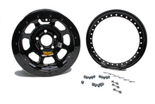 Load image into Gallery viewer, AERO RACE WHEELS 53-185020B - 15x8 2in 5.00 Black w/ Black Ring image