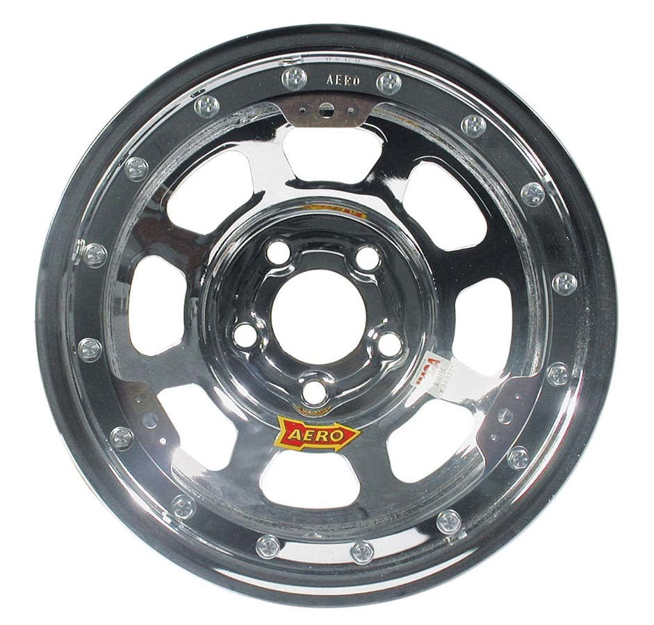 AERO RACE WHEELS 53-204730 - 15x10 3in 4.75 Chrome Beadlock image