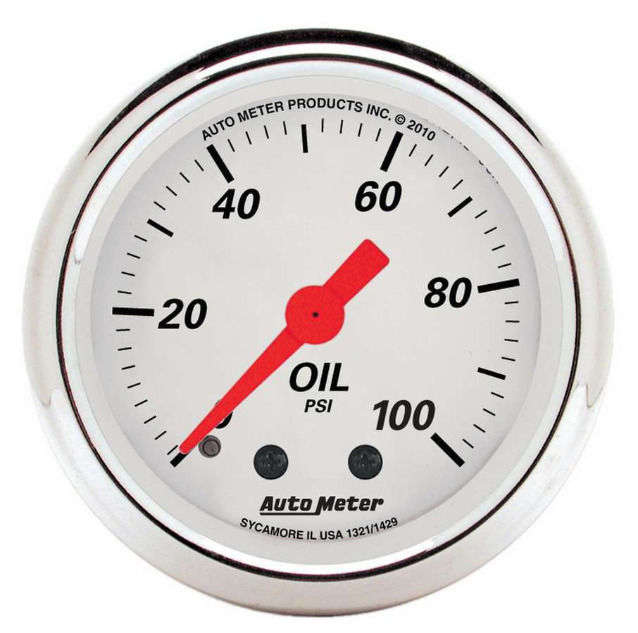 AUTOMETER 1321 - 2-1/16 A/W Oil Pressure Gauge 0-100psi image