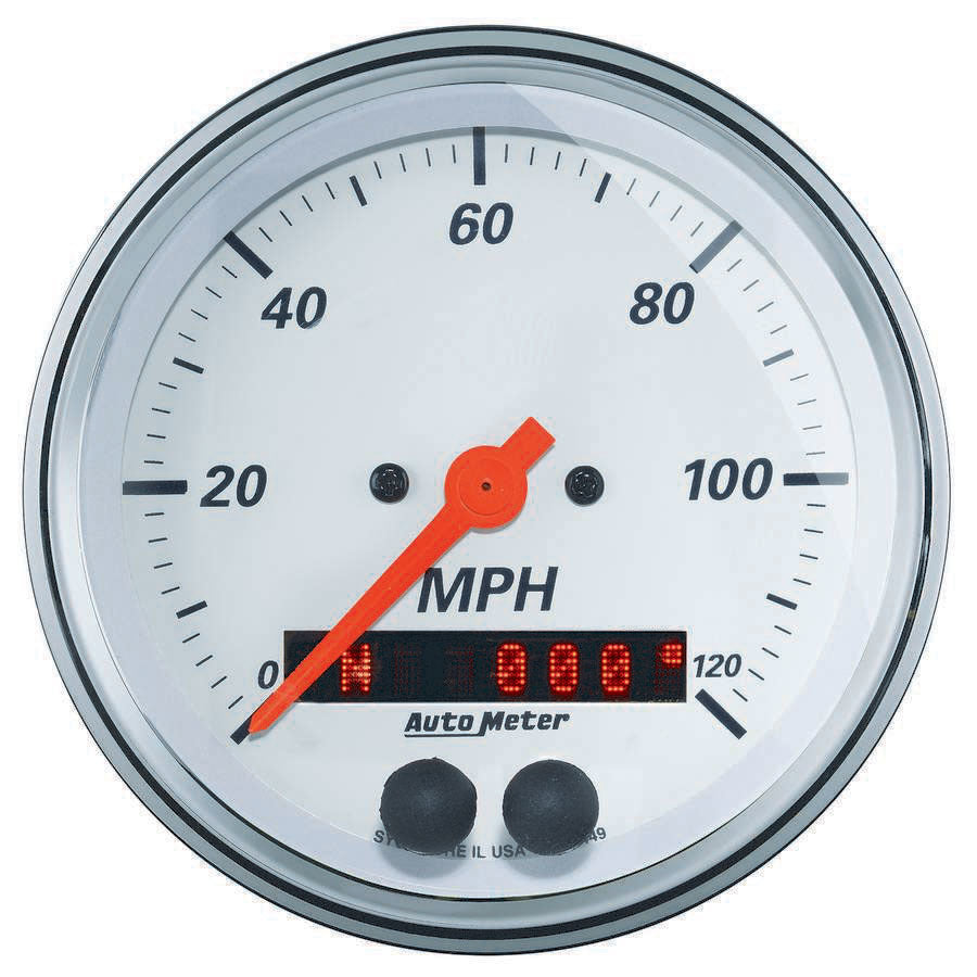 AUTOMETER 1349 - 3-3/8 Speedometer 120MPH GPS Arctic White Series image