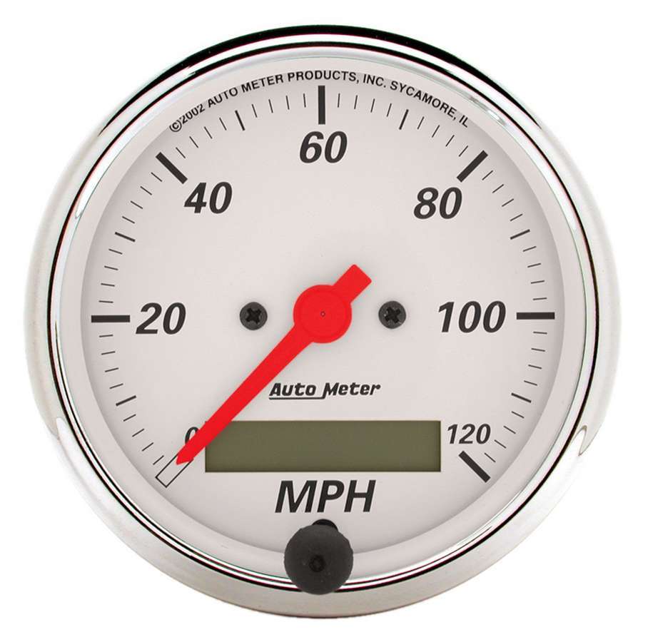 AUTOMETER 1388 - Arctic White 3-1/8in 120 MPH Speedometer image