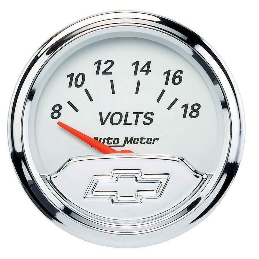 AUTOMETER 1391-00408 - 2-1/16 Voltmeter Gauge Chevy Bowtie Series image