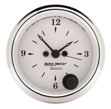 Load image into Gallery viewer, AUTOMETER 1686 - Old Tyme White 2 1/16in Quartz Clock image