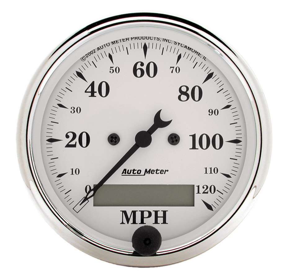 AUTOMETER 1688 - Old Tyme White 3 1/8in 120MPH Elec. Speedo image