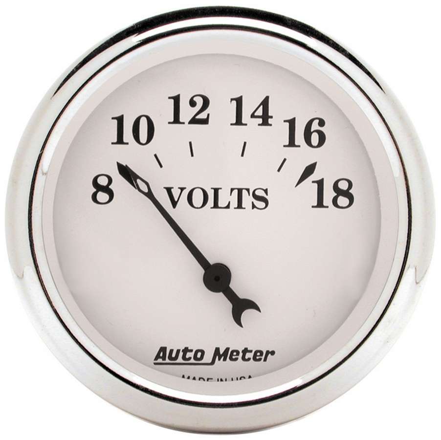 AUTOMETER 1692 - Old Tyme White 2 1/16in Voltmeter 8-18 image