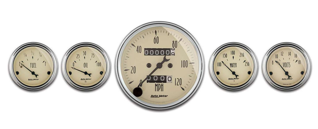 AUTOMETER 1808 - A/B 5pc. Gauge Kit w/Mech. Speedo image