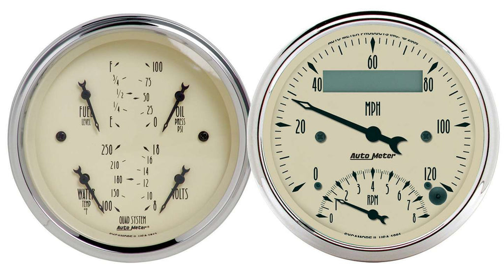 AUTOMETER 1820 - 3-3/8in A/B Quad/Speedo/Tach Combo image